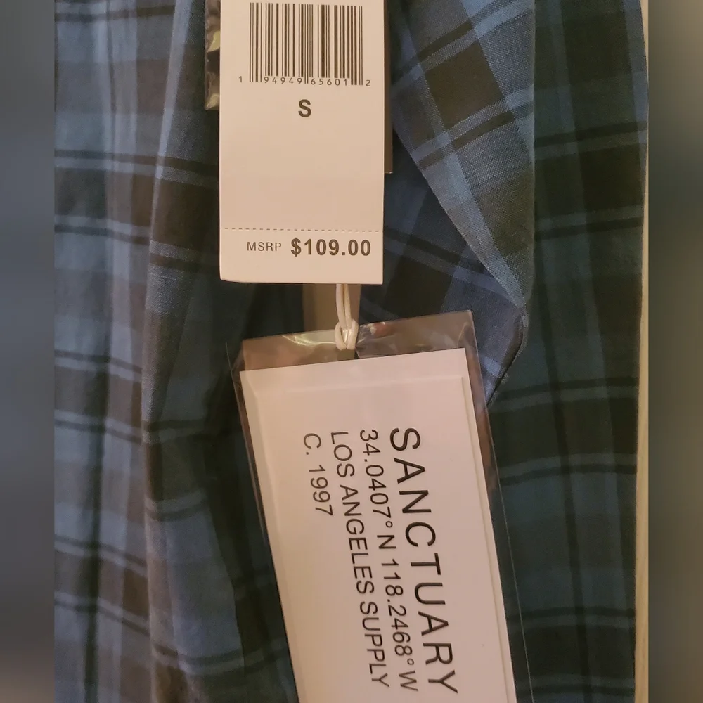 NWT Sanctuary flannel button down shirt - Picture 3 of 5